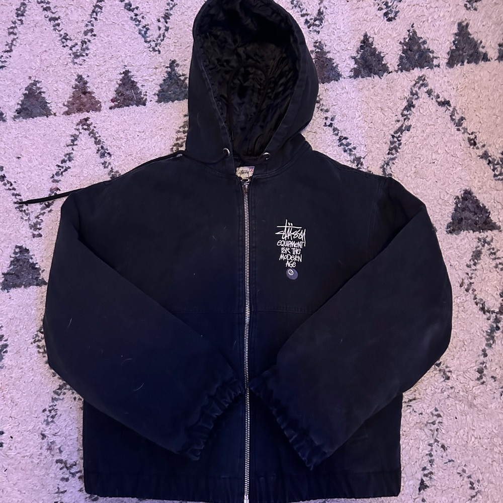 Stussy Black Zip-Up Jacket